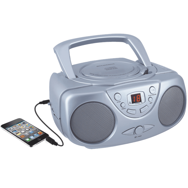 radioboy Sylvania SRCD243M Portable CD Boombox with AM/FM Radio