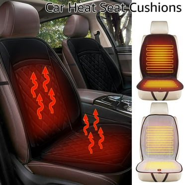 Wagan 12 Volt Black Velour Heated Seat Cushion with Lumbar Support ...