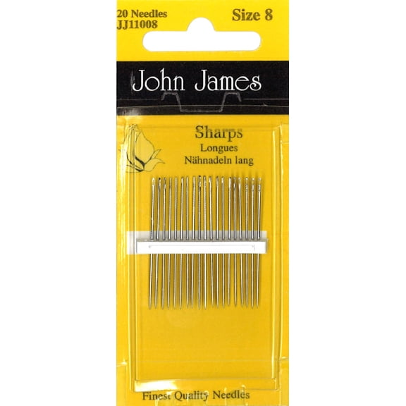 John James Sharps Hand Needles-Size 8 20/Pkg