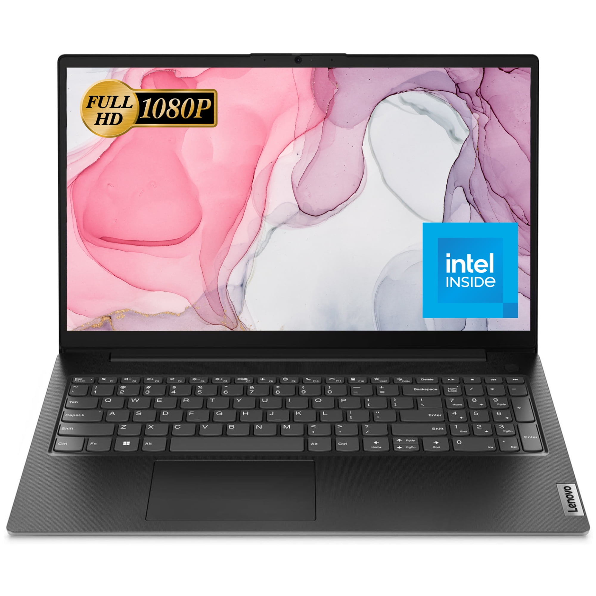 Lenovo V15 G2 Business Laptop, 15.6" FHD Screen, Intel Celeron N4500, 8GB RAM, 128GB SSD, Webcam, HDMI, Wi-Fi, Windows 11 Home, Black