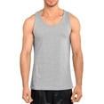 thumbnail image 4 of ToBeInStyle Men's Scoop Neck Heavy Fabric Tank Top - H Grey - Medium, 4 of 4