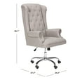 thumbnail image 4 of Safavieh Ian Linen Chrome Leg Swivel Office Chair, Grey/Chrome, 4 of 7