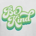 thumbnail image 3 of Teelocity Be Kind Retro Graphic T-Shirt (Small - Standard Fit, White Green Art), 3 of 4
