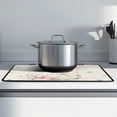 thumbnail image 2 of Renewold Stove Top Cover Protector for Glass Stove, Anti-slip Cooktop Mat Scratch Resistant Oven Mat Protector Range Cover Extra Kitchen Space, Dragonfly Flower Beige, 2 of 7