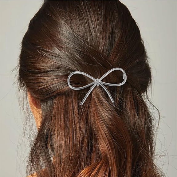 Minimalist Metal Bow Hairpins - Stylish Hair Clips for Women and Girls Unique Hair Accessories and Fashionable Barrettes - Choice