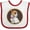 White and Red, variant on Inktastic Jack Russell Terrier Dog Art Boys or Girls Baby Bib