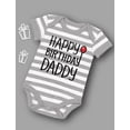 thumbnail image 2 of Tstars Boys Unisex Birthday Gifts for Dad Baby Boy Happy Birthday Daddy Cute Outfit Infant Dad's Gift B Day Birthday Party Baby Bodysuit, 2 of 6