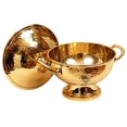thumbnail image 3 of Pure Brass Hammered Small Casserole Donga With Bottom - 700ml, Gold, 6 Inches | Serveware Tableware Roti Katoradan - Ideal For Daily Meals Or Special Occasions, Perfect Gift Idea, 3 of 3