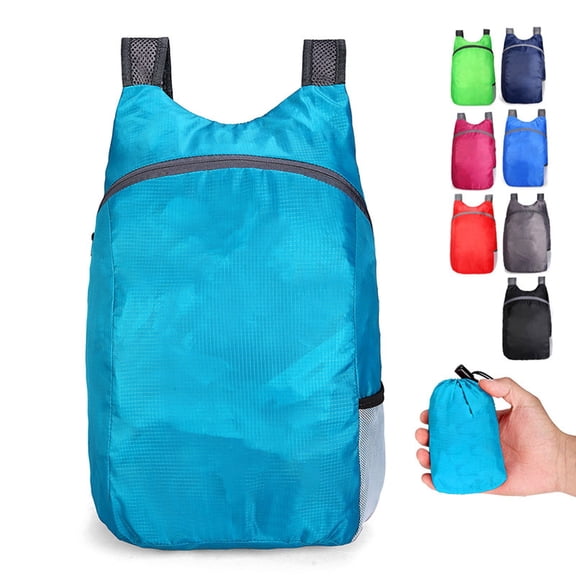 Ultra Lightweight Travel Foldable Backpack,Water Resistant Reusable Hiking Daypack for Camping Outdoor for Women&Men (Blue)