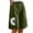 Army Green, variant on TrendOFT Womens Casual Summer Shorts Woman Elastic Solid Color Button Down Half With Pocket Wide Leg Lounge Shorts Womens Athletic Shorts Black L