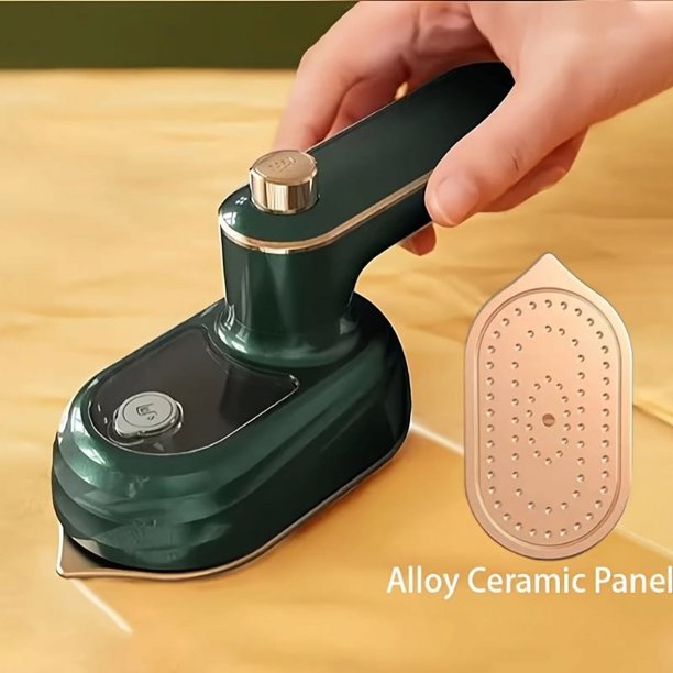 Miniplancha de vapor de calentamiento rápido, miniplancha de viaje con vapor, plancha de vapor plegable y giratoria de mano, plancha de vapor portátil, minimáquina de planchar con mango