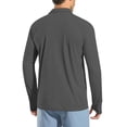 thumbnail image 5 of Tsesme Men's Upf 50+ Long Sleeve Sun Shirts, Lapel Button Quick Dry Sun Protection Tops, Breathable Outdoor Rash Guard with Thumb Holes, 5 of 9