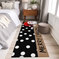 thumbnail image 4 of Christmas Gnomes 2'x6' Runner Rugs for Hallway Kitchen Bedside Non Slip Washable, Black Red Merry Christmas Entryway Rug Runners with Rubber Backing, Long Carpet Runner for Laundry Room, 4 of 8