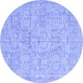 thumbnail image 1 of Ahgly Company Machine Washable Indoor Round Abstract Blue Contemporary Area Rugs, 8' Round, 1 of 4