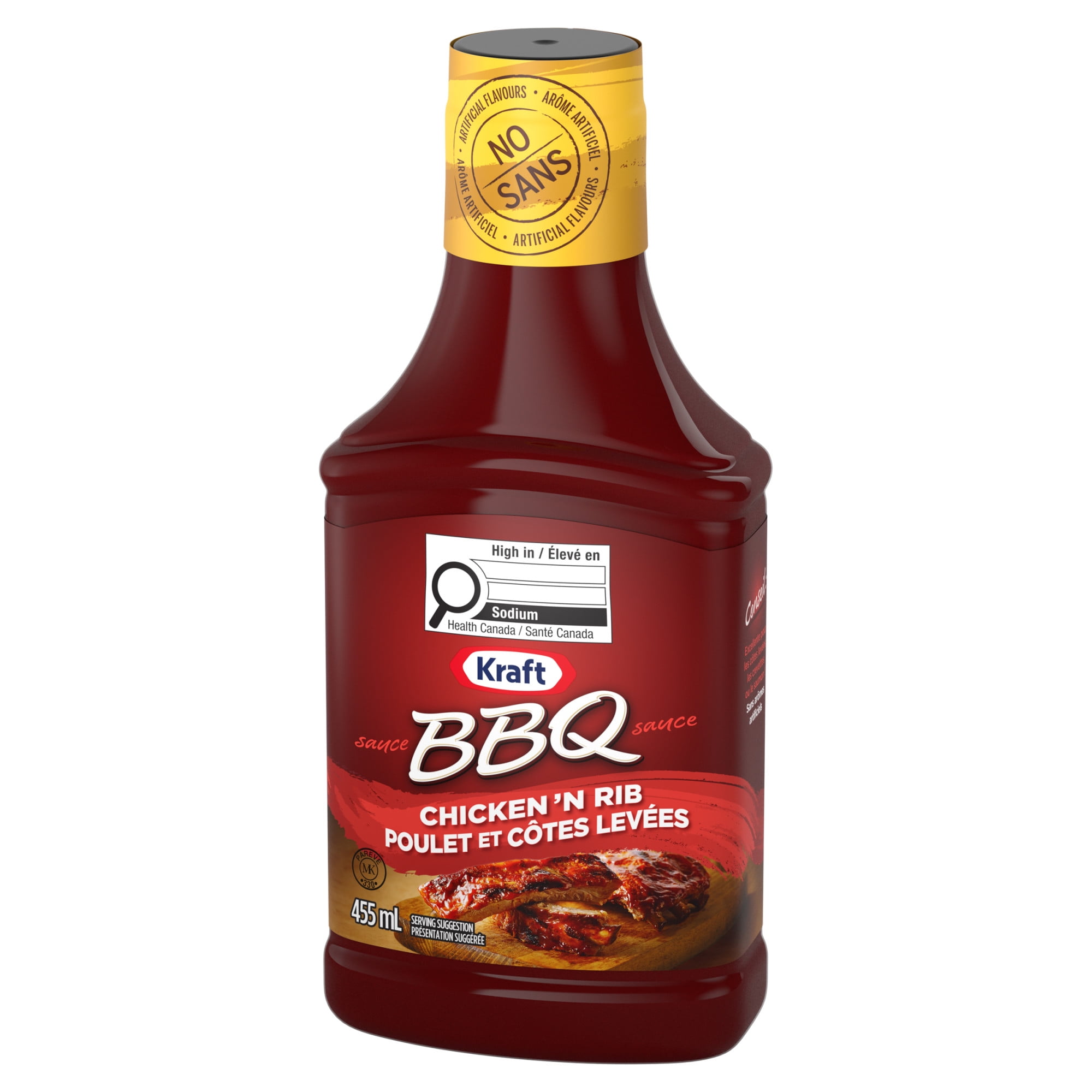 Kraft Chicken & Rib BBQ Sauce, 455 ml Bottle