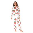 thumbnail image 2 of FORMRS Onesies Pajama for Adults Unisex Hoodie Winter Jumpsuit One Piece Sleepwear, Sizes S-2XL, Strawberry, 2 of 7