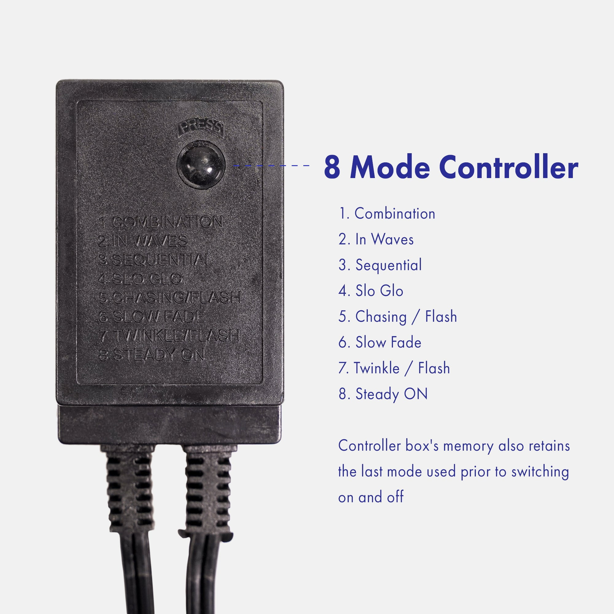 West Ivory - 190LEDS,Cool White 3/8" LED Rope Lights with 8 Lighting Modes Controller, IP65, Linkable