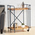 thumbnail image 4 of Portable Bar Cart with Wheels, Serving Cart with 2-Tier Storage for Drinks and Snacks, Rolling Kitchen Shelf Cart for Home or Office, Perfect for Coffee or Cocktails, 4 of 8