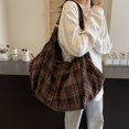 thumbnail image 5 of Large Capacity Tote Backpack Convertible Shoulder Crossbody With Checkered Pattern, 5 of 6
