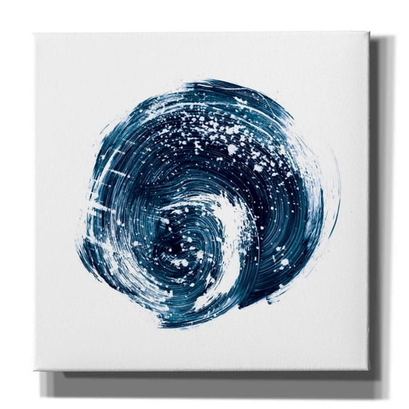 Epic Graffiti "Indigo Nebula I" by Ethan Harper, Canvas Wall Art, 18"x18"