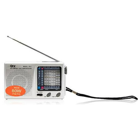 QFX Portable AM/FM Shortwave Radio with Built-in Speaker - Silver (R9)