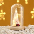 thumbnail image 2 of Qocolhg Clear Dome Cloche Plastic Domes for Crafts Plastic Dome Display Case Jar with Rustic Wood Base and LED Fairy Light Jar for Wedding Christmas Tabletop Centerpiece Decoration, 2 of 8
