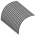 thumbnail image 1 of 16 Uds Para 17 "Rueda Moto Bicicleta Llanta Pegatina Tiras Cinta Negro, 1 of 1