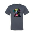 thumbnail image 2 of Love Can Make a Tail Wag Pitbull Dog Lover Men's Graphic T-Shirt, Vintage Heather Blue, Small, 2 of 3