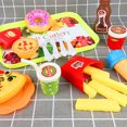 thumbnail image 3 of Play Food Set Creative Pizza Hamburger Artificial Food Set Pretend Kitchen Toy, 3 of 5