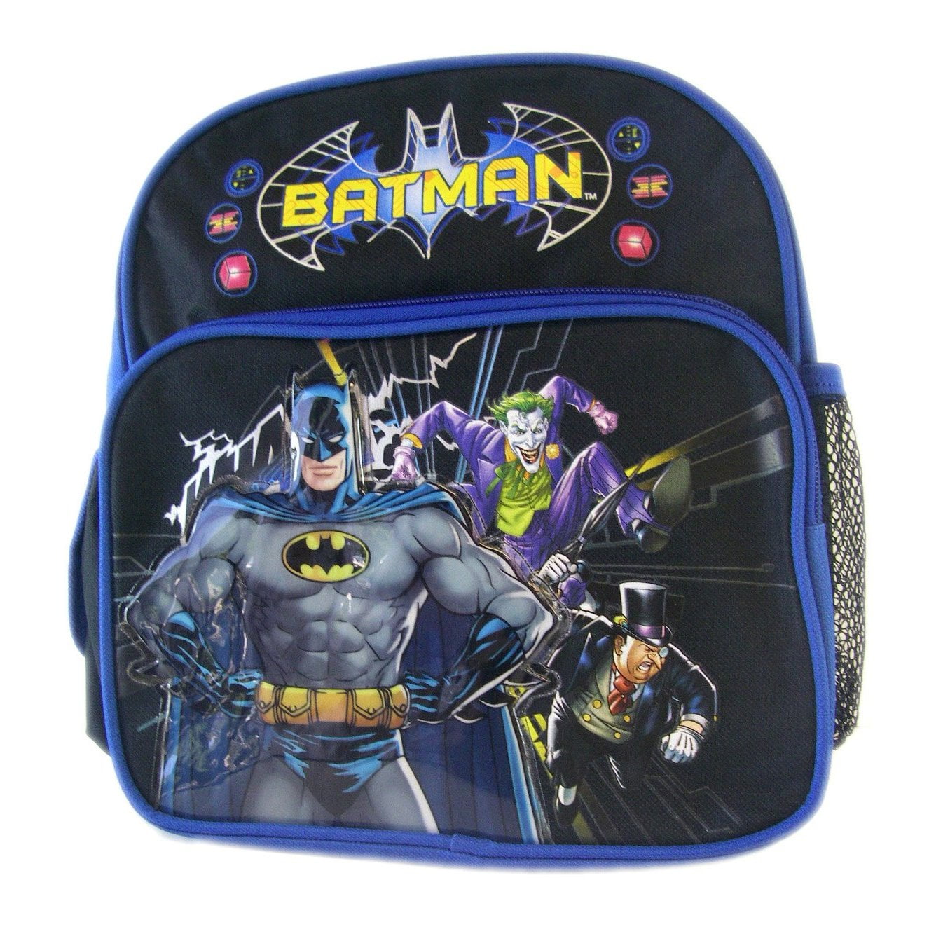 DC Comics Small Backpack DC Comic Batman w/Joker & Penguin New School Bag 49853 Walmart