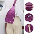 thumbnail image 2 of Qholemyo Backpack Crossbody Bags Sling Chest Bag With Earphone Hole For Hiking Camping Outdoor, 2 of 4