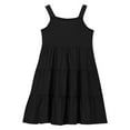 thumbnail image 6 of Spazoro Toddler Girls Tiered Dress, Round Neck Floral Print Casual Sleeveless Princess Dresses for Child Girls Black Size 9 T, 6 of 7