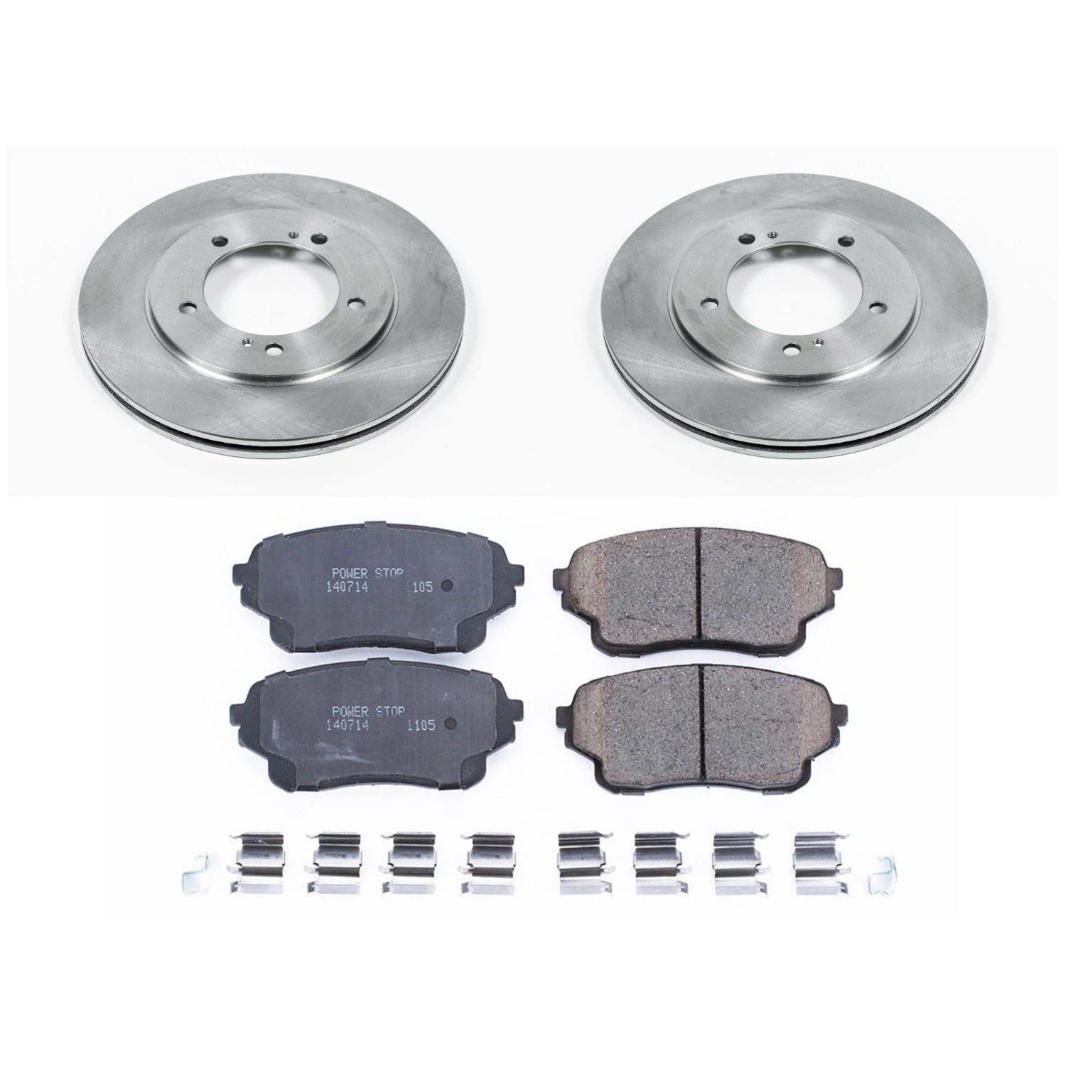 Power Stop Front Stock Replacement Brake Pad and Rotor Kit KOE5437