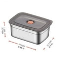 thumbnail image 6 of Shoreew Lunch Box with Lid Stackable Snack Containers Leak-proof Stainless Steel Food Container for Fruits Vegetables Nuts, 6 of 7