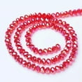 thumbnail image 2 of U8MO 10Strds Crystal Glass Beads Rondelle Faceted Tiny Loose Bead Beading Craft 6x4mm-Red AB, 2 of 2