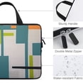 thumbnail image 3 of AWERP Abstract Teal Chartreuse Blue Green Grey Geometric Regular Laptop Handle Bag 15inch, 3 of 5