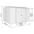 thumbnail image 3 of Absco AB1005 10 x 10 ft. Premier Metal Storage Shed - Monument Gray, 3 of 12