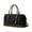Black with Brown Trim, variant on Weekender Travel Duffle in Beige Canvas and Genuine Leather
