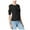 Black - deepblack, variant on bar III Womens Crinkled Cold Shoulder Pullover Blouse, Black, Medium