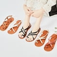 thumbnail image 7 of Ataiwee Women's Flat Slide Sandals - Fashion Casual Braided Toe Ring Cute Summer Shoes., 7 of 7
