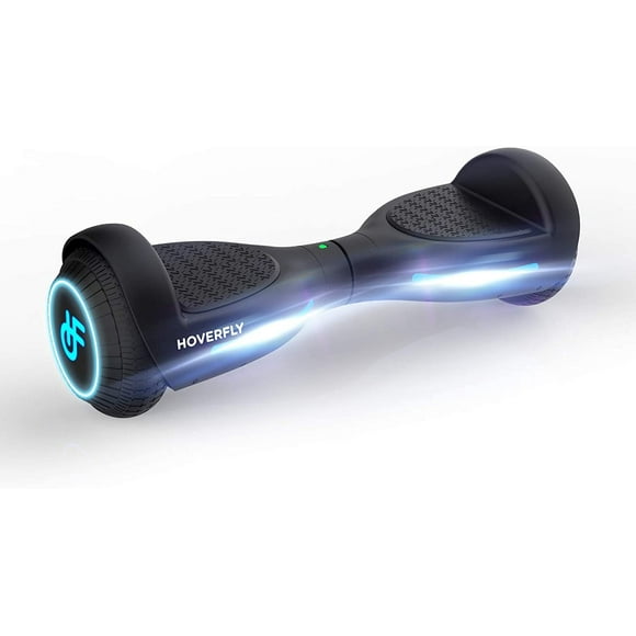 HoverFly Flash Hoverboard Self Balancing Scooter with UL2272 Certified, 25.2V 2.0Ah Lithium-Ion Battery, LED 6.5 inch Wheels, Dual 150W Motor up to 8km/h for 44lb-88lb Kids(Black)