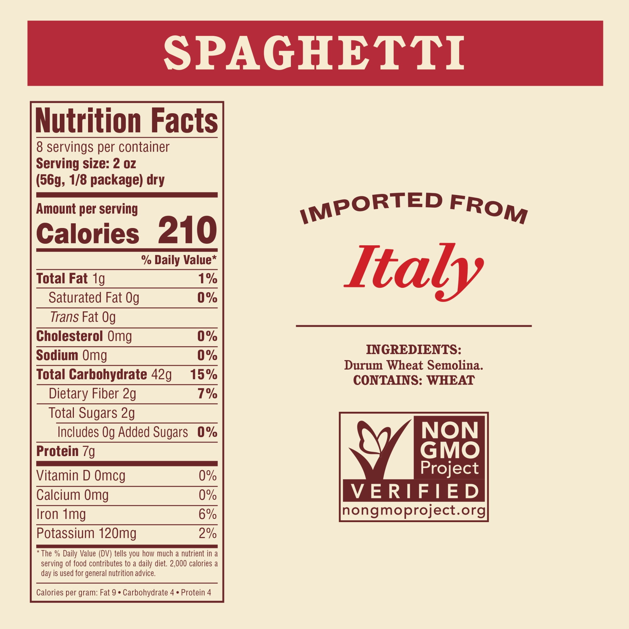 (8 pack) Rao's Homemade Spaghetti Pasta, 16 oz