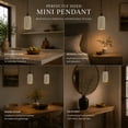 thumbnail image 6 of 1-Light 5'' Modern Famhouse Natural Travetine Single Pendant Light Coastal Cylinder Hanging Light For Bedroom and Dining Room, 6 of 11