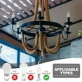 thumbnail image 4 of 3 Pcs 3.94" Tall Candle Covers Sleeves, 3 Pcs Metal E12 Chandelier Socket Sleeves with Insulation Heat Shrinkable Flame Retardant Bulb Light Base Holder for Lamps, Swimming Gold, 4 of 7