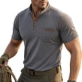 thumbnail image 2 of ASDFVBKG Mens Polo Shirts Short Sleeve Golf Shirt Dry Fit Athletic T-Shirt Moisture Wicking Top Gray S, 2 of 4