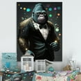 thumbnail image 2 of Designart Disco Style Tuxedo Gorilla I Canvas Wall Art, 2 of 5