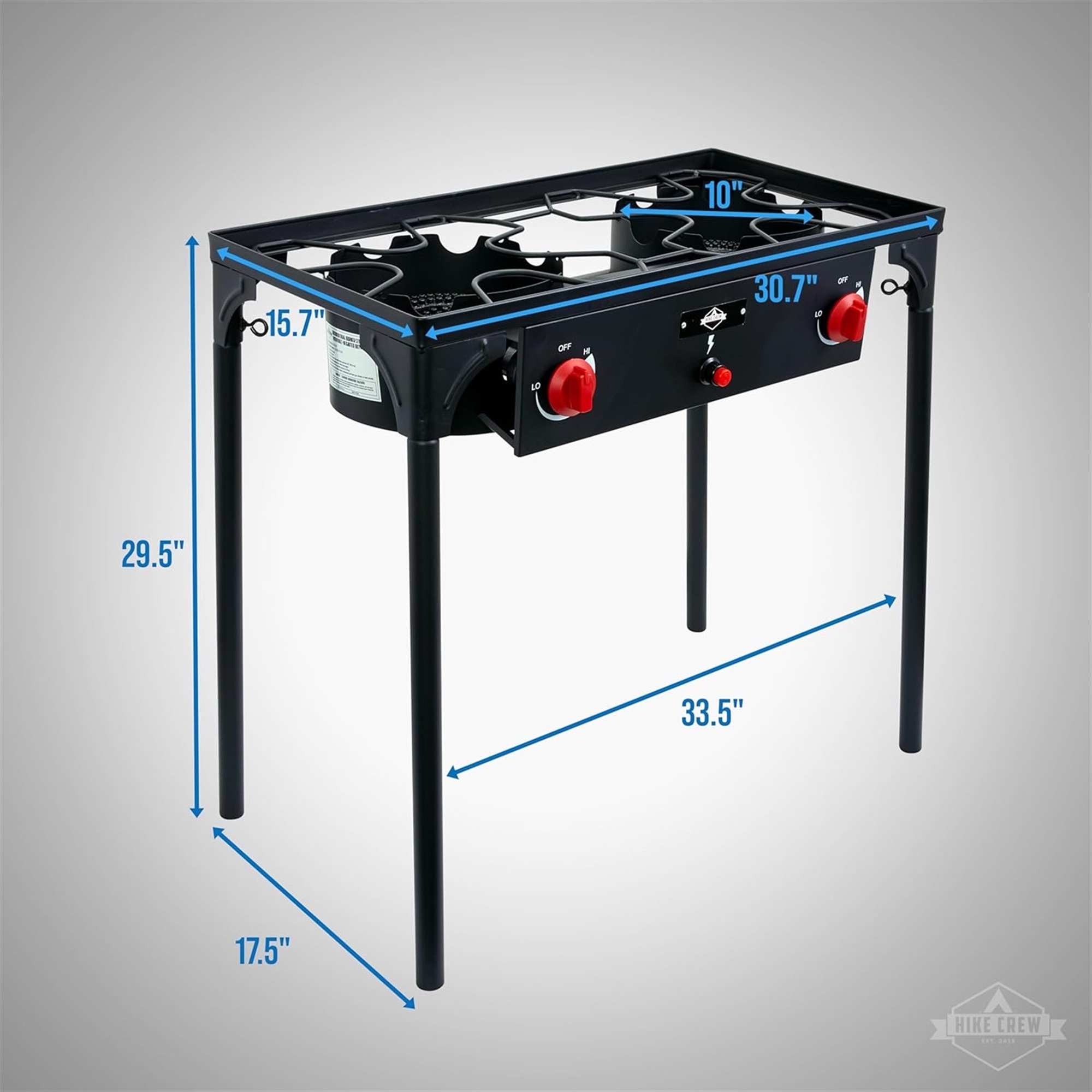 Hike Crew 150,000 BTU Gas Camping Stove - Portable Outdoor Cooking Equipment