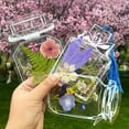 thumbnail image 2 of Visland DIY Transparent Dried Flower Bookmarks Clear Pressed Flower Bookmarks with Tassels Self-Adhesive Jars Stickers, 2 of 7