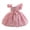 Pink, variant on IBTOM CASTLE Baby Girl Birthday Dress Shiny Asymmetric Ruffle Tulle Tutu Dresses Princess Formal Flower Pageant Wedding Party Gown 3-4T Pink