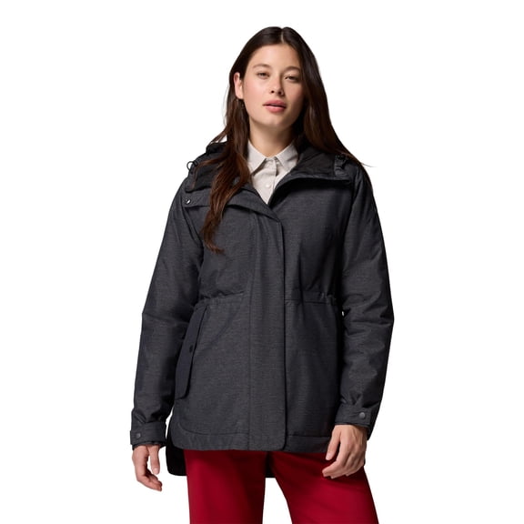 Columbia Womens Lillian Ridge Insulated Athletic Shell Jacket, OMNI-SHIELD Water-Resistant, Black, X-Large, 213382